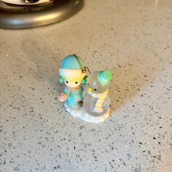 Vintage 1999 Precious Moments Christmas Ornament Light Up Holiday Decor Glitter - Picture 5 of 8